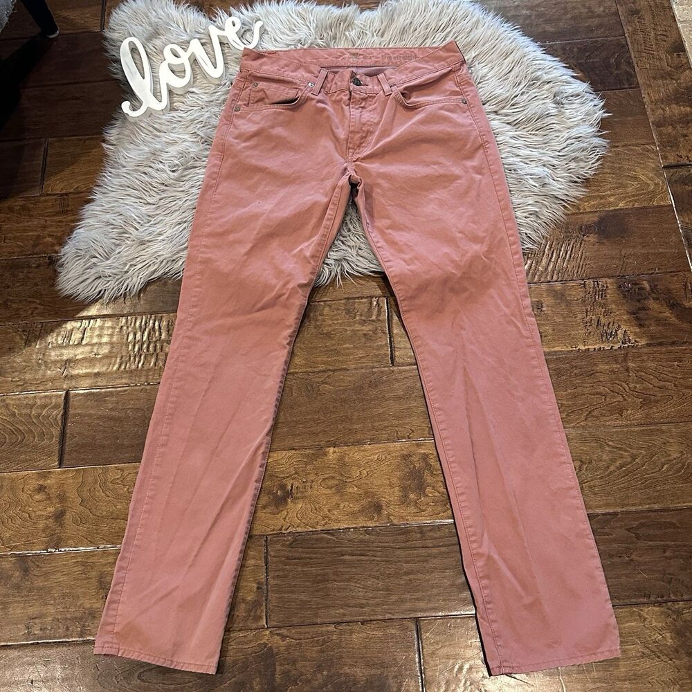 7 Seven For All Mankind Jeans The Straight Mens Size 31 X 32 Terra Cotta Pink